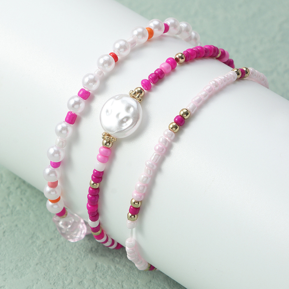 15g Weight Bracelets Classification Beads Chain Material 1 Set Quantity Casual, Daily Occasion Artificial Crystal, Seed Bead Material Geometric Pattern Women's Gender Beaded Design Simple Style Style Simple Style Geometric Artificial Crystal Seed Bead Beaded Women's Bracelets 26