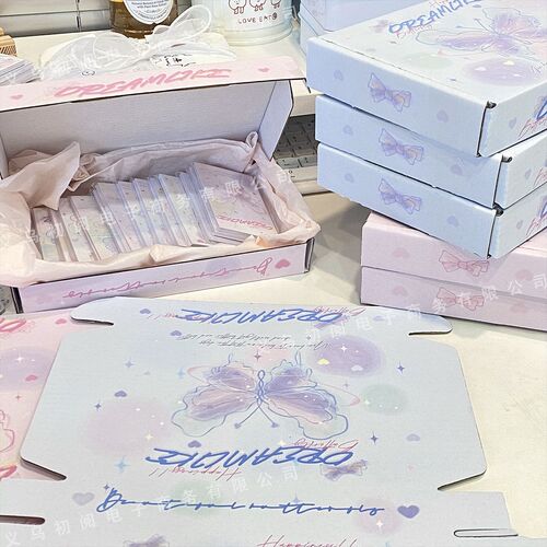 Original Dream Butterfly Airplane Box Packaging Box Express Special Paper Box Thick Card Packaging Essential Color Box
