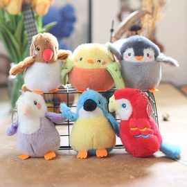 网红可爱萌可爱麻雀小鸟鹦鹉挂件毛绒玩具山雀玩偶公仔娃娃钥匙扣