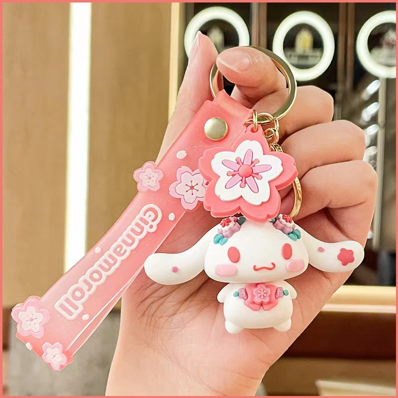 Кулон на брелке (Sanrio) Набор милых силиконовых подвесок — мягкие резиновые талисманчики, подарок на день рождения, различные персонажи