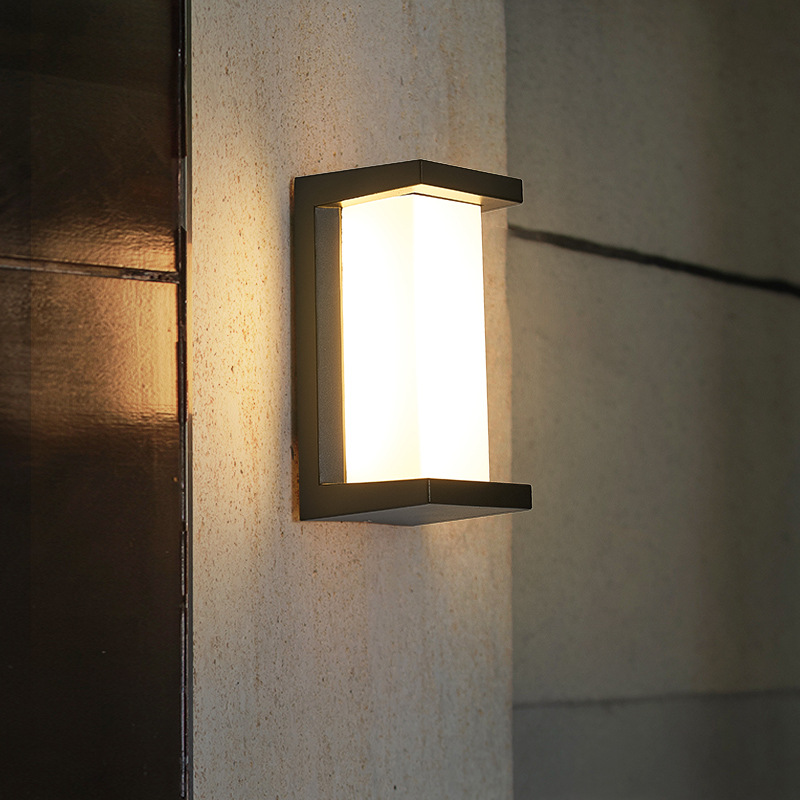 LED lámpara de pared exterior impermeable hotel jardín lámpara de pared patio villa simple lámpara de paisaje balcón moderno para el hogar