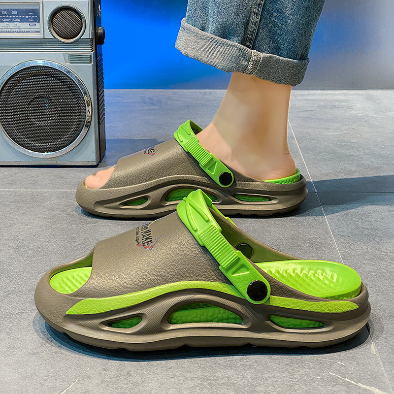 2024 nuevas sandalias para hombres de verano F antideslizante y transpirable conducir para trabajar dos usos para pisar la mierda sensación deportiva de trapeador de playa