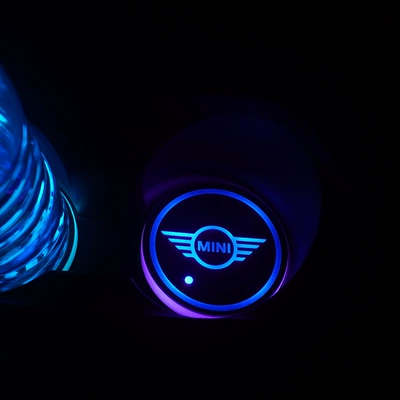 Car Luminous Water Cup Mat Anti-slip mat - bmw-mini-single