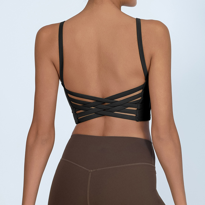 Europa y los Estados Unidos lu lu desnudo transfronterizo yoga bra mujer antichoque reunido deportivo de belleza de espalda ropa interior secada rápida