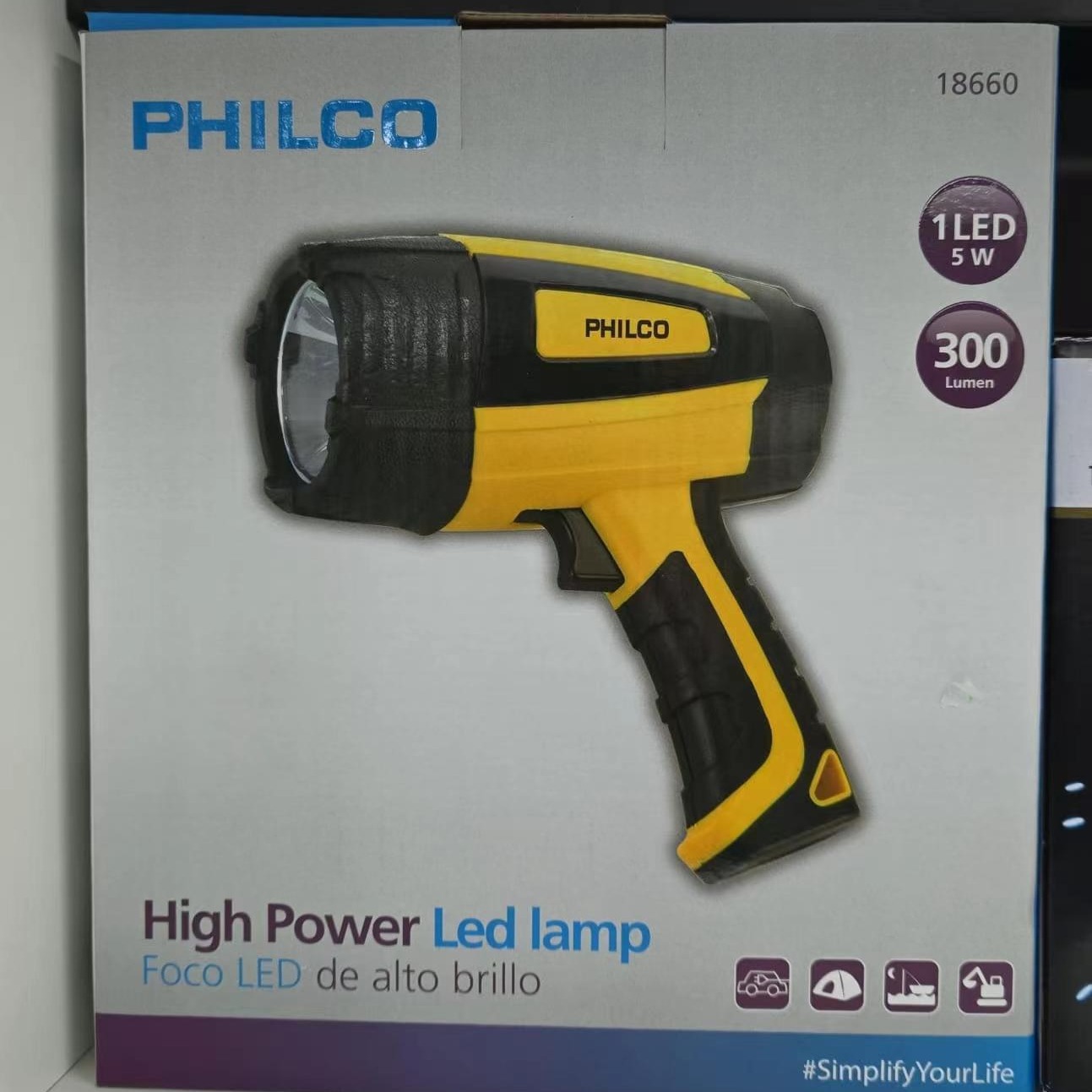 LED Outdoor Camping Lighting Portable Light Strong Light USB Rechargeable Lithium Battery Portable Light Portable Probe Light Plastic