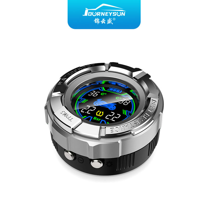 T02 Motorcycle Tire Pressure Monitor Mini Personalized Design High Precision Waterproof and Dustproof Pressure Monitoring System