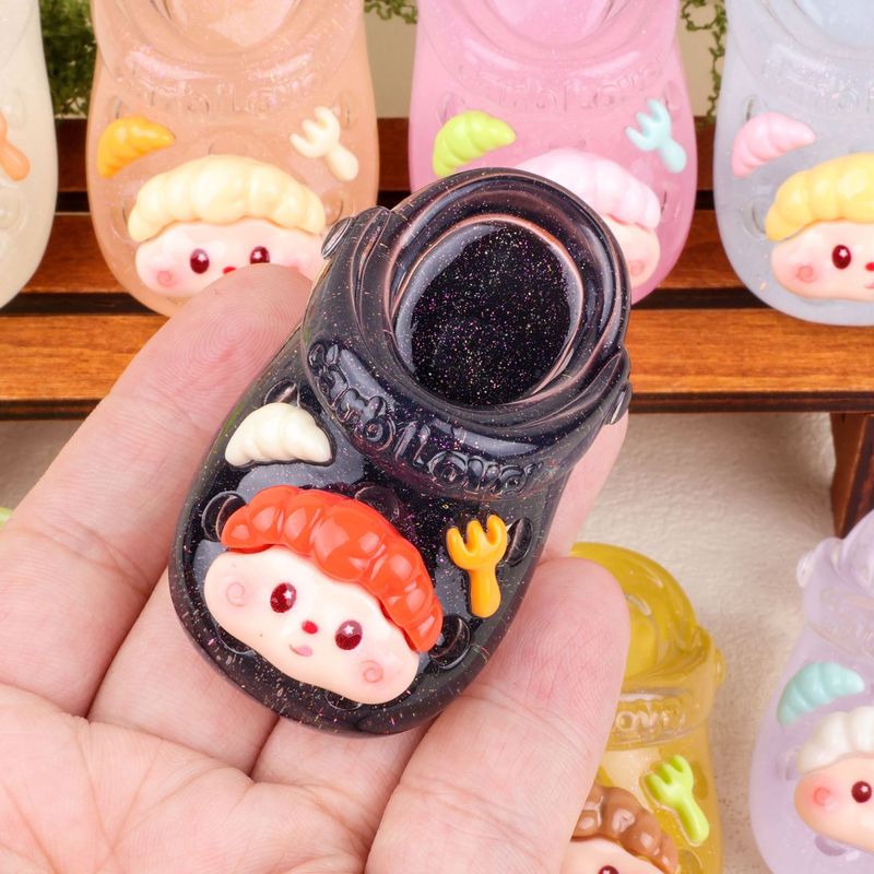 卡通冰透碳水脑袋洞洞鞋 diy树脂饰品桌面摆件钥匙链挂件盲袋批发|undefined