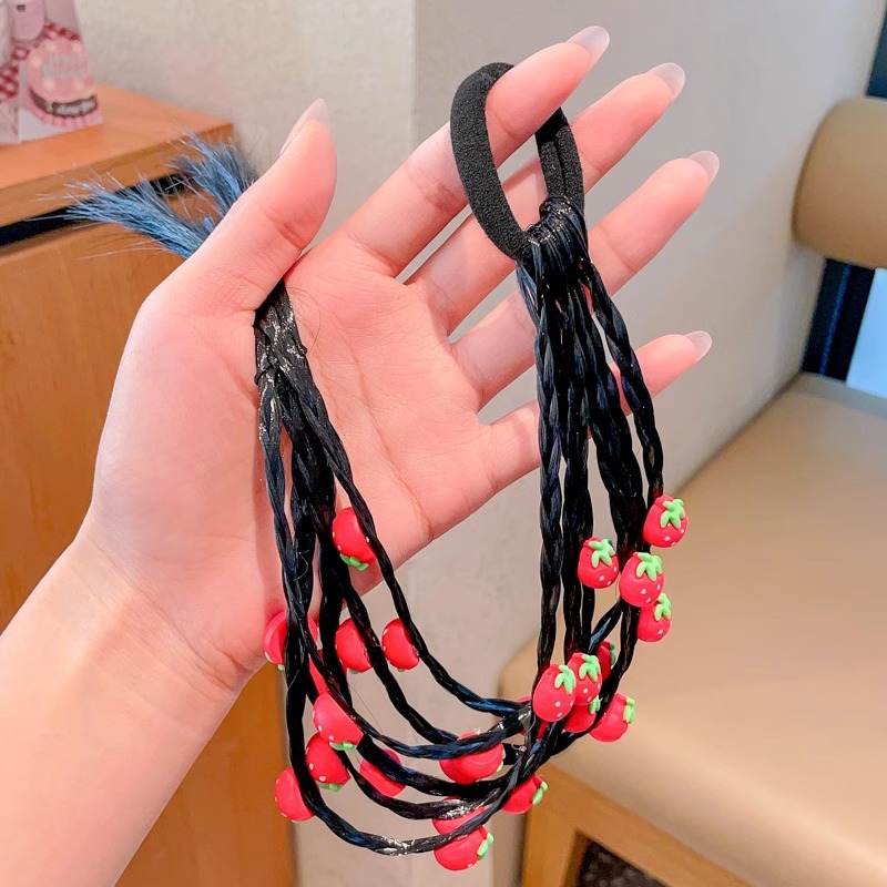 Dulce boxeo fresco peluca infantil Twist trenza anillo de pelo tocado de niña Cola de Caballo alta trenzada color de pelo cuerda de pelo accesorios para el cabello