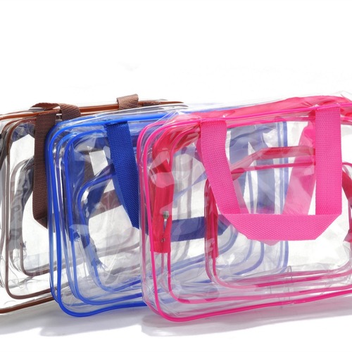 Manufacturer travel transparent toiletry three-piece set PVC cosmetic bag waterproof toiletry bag portable storage bag logo