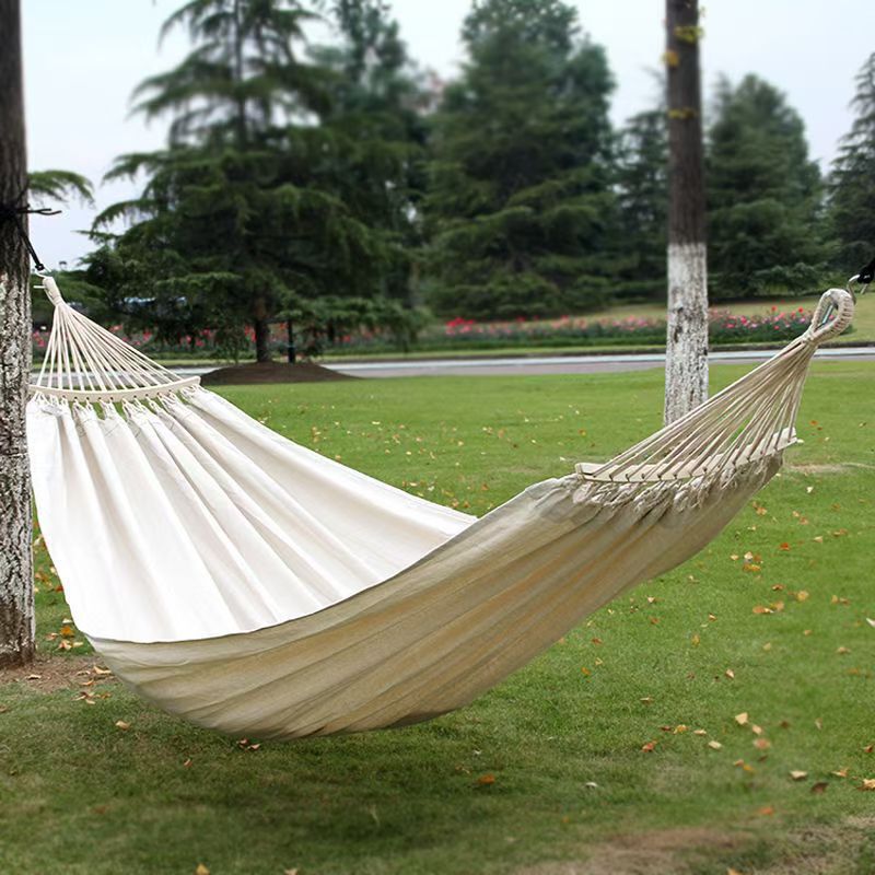 New White Thick Hammock Outdoor Children Adult Camping Home Double Dormitory Indoor and Outdoor Anti-rollover Swing New White Thick Hammock Outdoor Children Adult Camping Home Double Dormitory Indoor and Outdoor Anti-rollover Swing