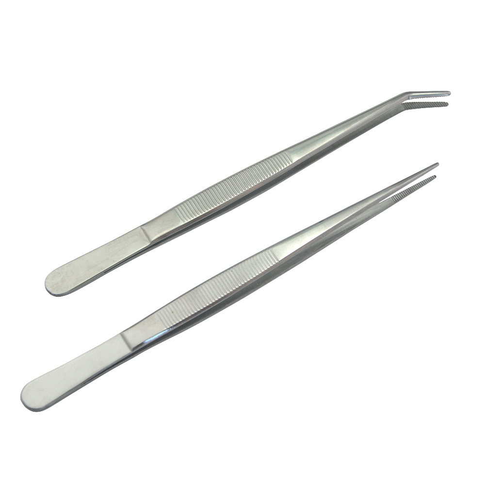 不锈钢牙医镊子直头弯头镊子牙科眼科组织镊