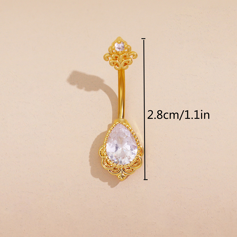 Sinnlicher Bauchnabelpiercing Mit Zirkonia Für Damen Design_voghion.com