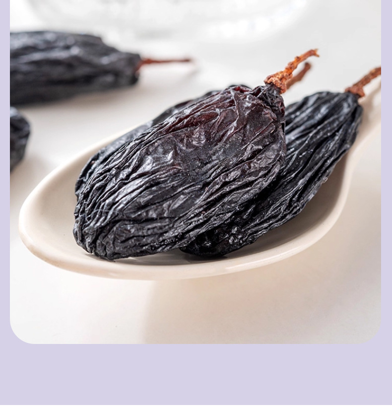 Dried Black Currant Raisins 500g Xinjiang Turpan Black Grape Raisins Snack and Culinary Fruit details