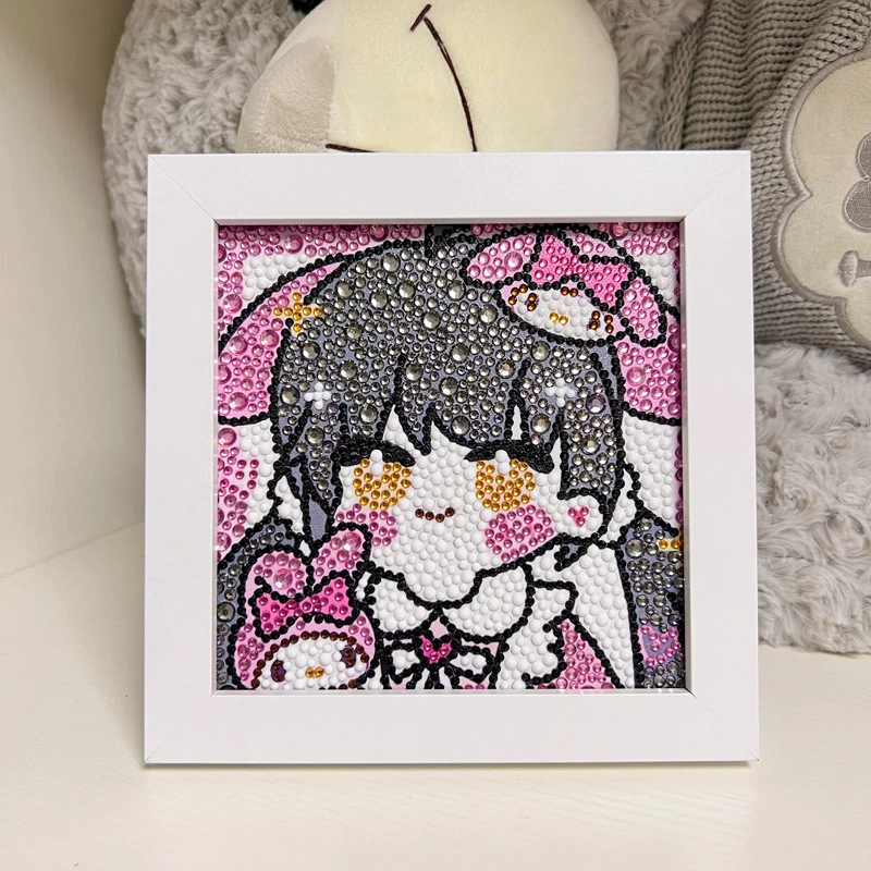 diamond painting (yumui) 15×15 cm diy full drill kit, kids festival gift, framed option