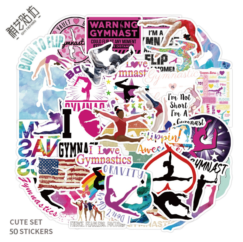 50 Pieces of Yoga Fitness Gymnastics Graffiti Creative Stickers Refrigerator Notebook Scooter Waterproof Stickers Wholesale 50 Pieces of Yoga Fitness Gymnastics Graffiti Creative Stickers Refrigerator Notebook Scooter Waterproof Stickers Wholesale