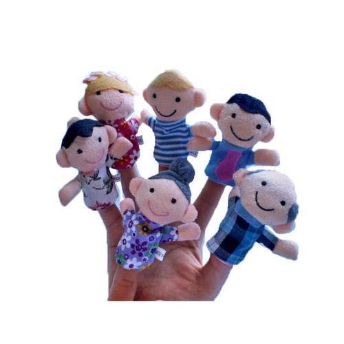 Plush toys, family finger puppets, family finger puppets, family finger puppets, six-member family finger puppets