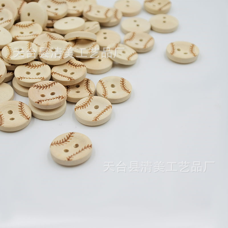 15mm suministro directo de fábrica botones de madera cosidos a mano adornos de botones decorativos de bricolaje de madera