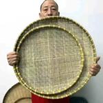 手工编织耐用簸箕馒头圆形竹编晒盘洗菜家用晾晒中药水果篮竹制品