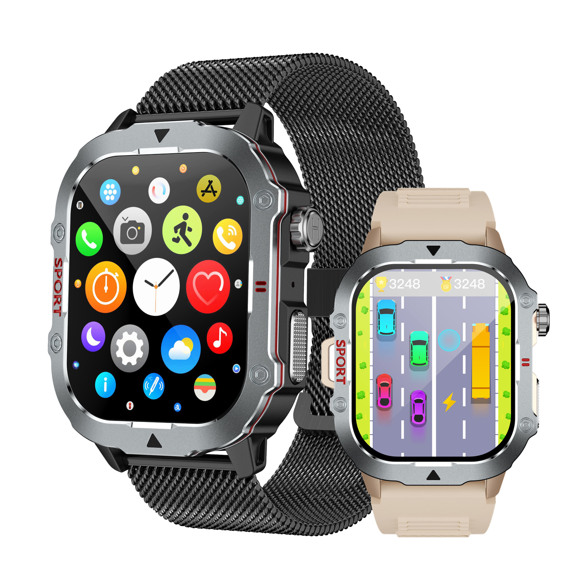 Cross-border explosions C30 Pro smart watch Bluetooth call heart rate blood oxygen outdoor three-proof men's sports watch