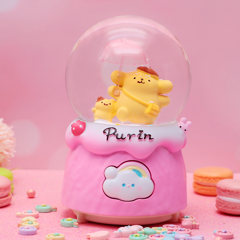 Romántico secreto bosque bola de cristal luminosa caja de música caballo blanco creativo decoración de escritorio de niña regalo de estudiante al por mayor