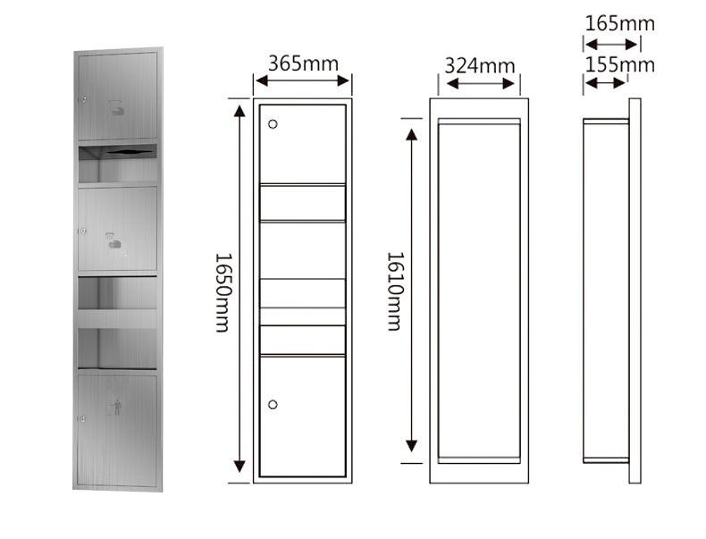 烘干器垃圾桶厕纸架