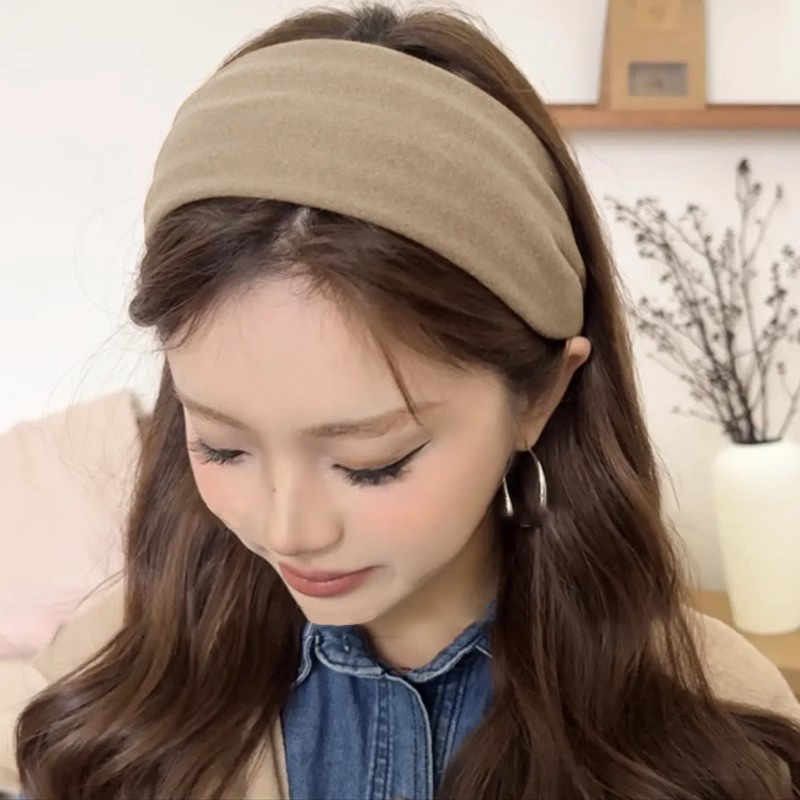 Brazo de cabello negro plegado para mujeres retro francés alto cráneo de borde ancho brazo de cabello de compresión para el cabello Bundle para el cabello fuera de la guarnición universal image 26