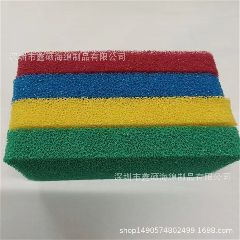 阻燃过滤海绵分切片 水池过滤净化海绵方块裁切