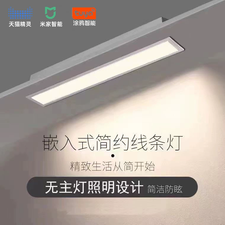 Built-in modern and minimalistic linear light, rectangular lamp, lights, wholesale