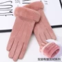 开车冬季保暖麂皮手套