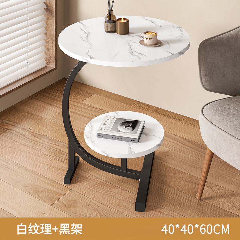 Una pequeña mesa en el lado de la nuez, mesa de té, sofá, mini mesa redonda, esquina de la sala de estar, mesa de almacenamiento, mesa de cabezal de cama