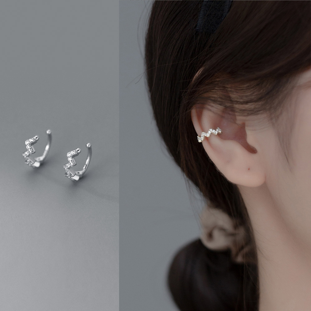 8g Weight Zircon Inlay Material Ear Studs Classification 1 Piece Quantity Daily Occasion Copper Material U Shape Pattern Women'S Gender Plating Design Fashion Style Fashion U Shape Copper Plating Zircon Women's Ear Studs 1 Piece 39