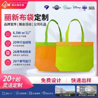 双面覆膜丽新布手提袋rpet环保加厚购物袋服装店宣传印logo可定制