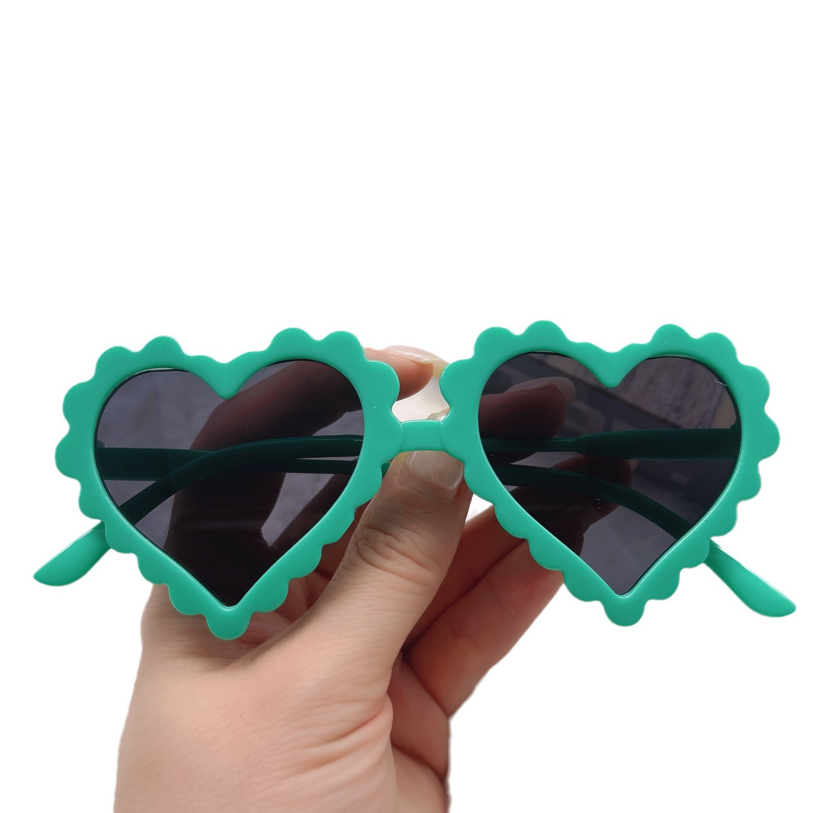 Gafas de sol infantiles con forma de corazón para niños y niñas, gafas de sol con protección UV, gafas infantiles con forma de corazón para niñas, gafas para niños pequeños