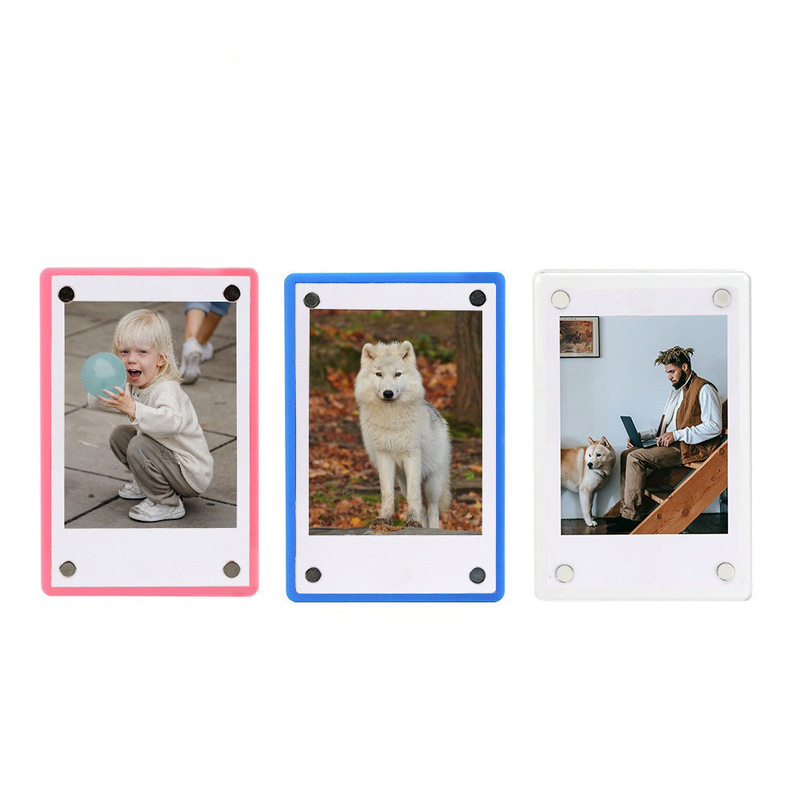 Polaroid 3inch Photo Acrylic Photo Frame Casual Creative Refrigerator Magnet Magnetic Hollow Photo Frame Empty Frame Wholesale Polaroid 3inch Photo Acrylic Photo Frame Casual Creative Refrigerator Magnet Magnetic Hollow Photo Frame Empty Frame Wholesale