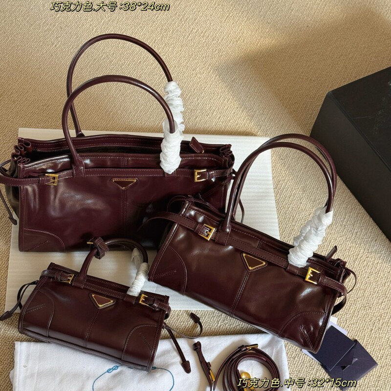 Pura* High-End Version Bonnie Handbag Soft Lux Ultra-Light Oil Wax Leather Motorcycle Bag Casual Versatile Handbag