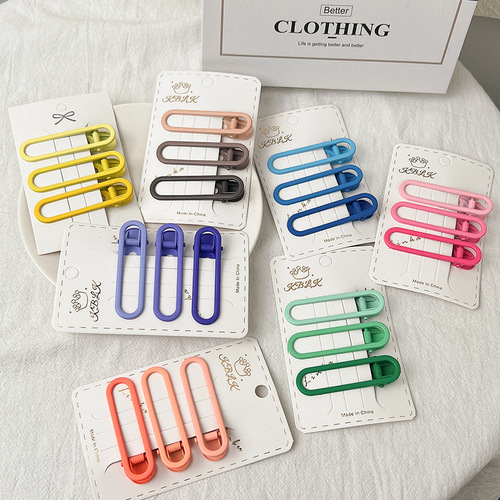 Ins-style candy-colored hair clip for women, side duckbill clip, 2024 new model, popular hair clip, bang clip, hair accessory