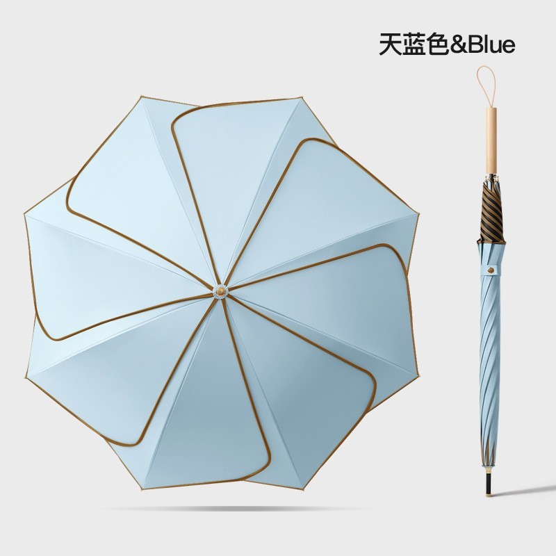 批发高颜值16骨手动晴雨伞两用伞女折叠遮阳伞防晒大号双人太阳伞|undefined