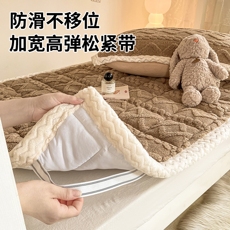 冬の厚い牛乳の絨毯のマットレスの敷き布団の家庭用の二人の折り畳み塔の芙毛のマットレスの寮のシングルクッションの卸売り|undefined