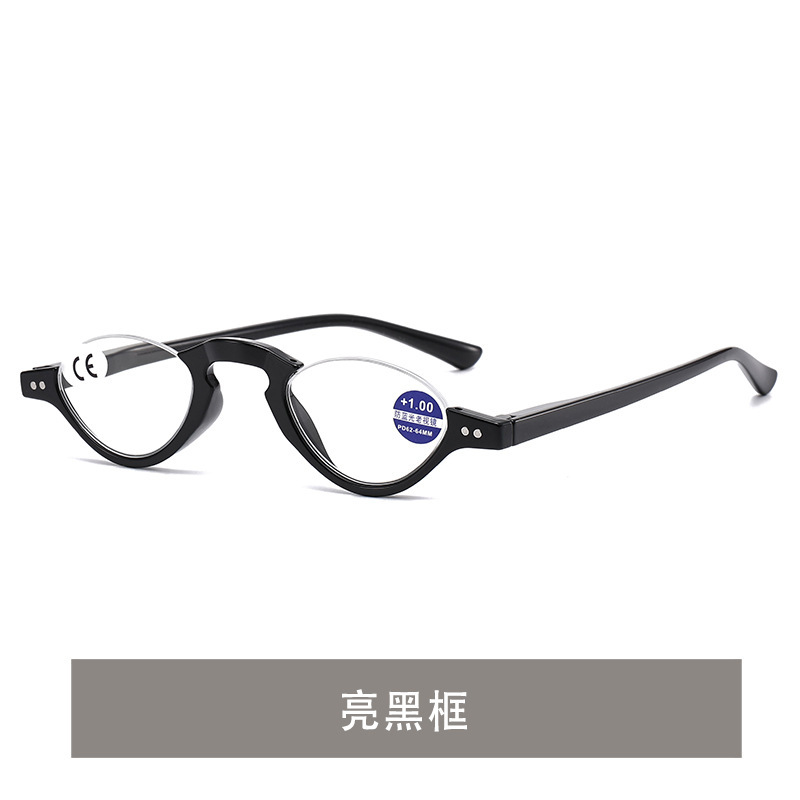 欧美时尚跨境防蓝光老花镜 男女半框鱼丝复古老花眼镜 老人阅读镜|undefined