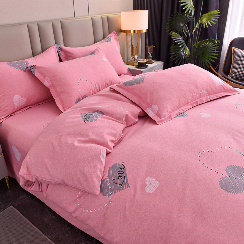 Algodón grueso molido cuatro piezas de sábanas cubiertas de ropa de cama de grado madre y bebé cuatro temporadas de tres piezas de algodón