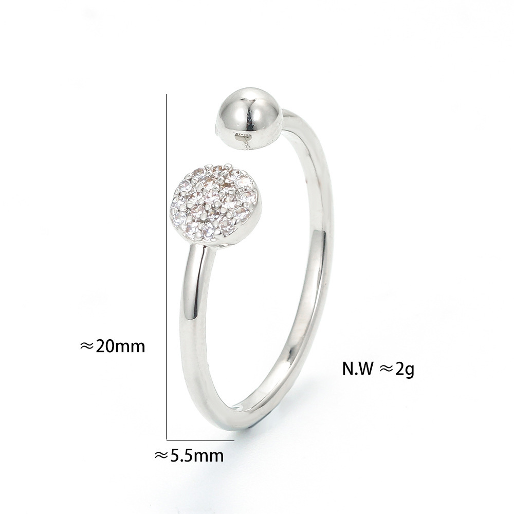 Fashion Style White, Gold Color Copper Plating Geometric Zircon