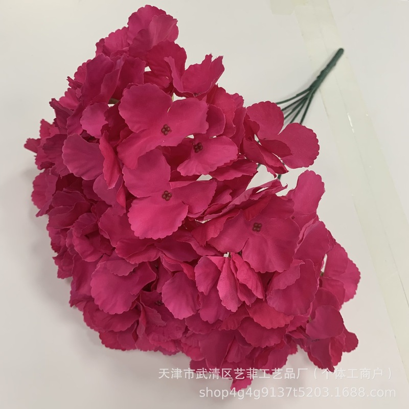 仿真花束5头无叶绣球婚庆假花路引装饰外贸跨境仿真绣球假花家居|undefined