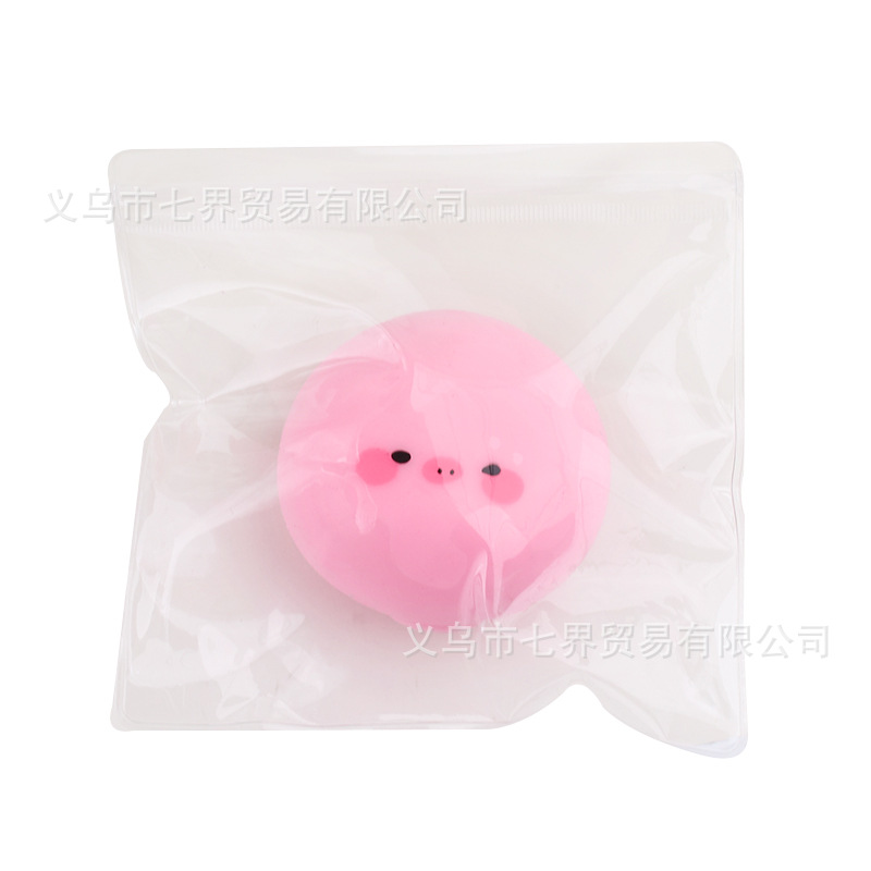 Líquido de plástico Piggy bag pellizco lindo ventilación descompresión juguete lindo mascota pequeña pinch cerdo Rosa glutinoso chat