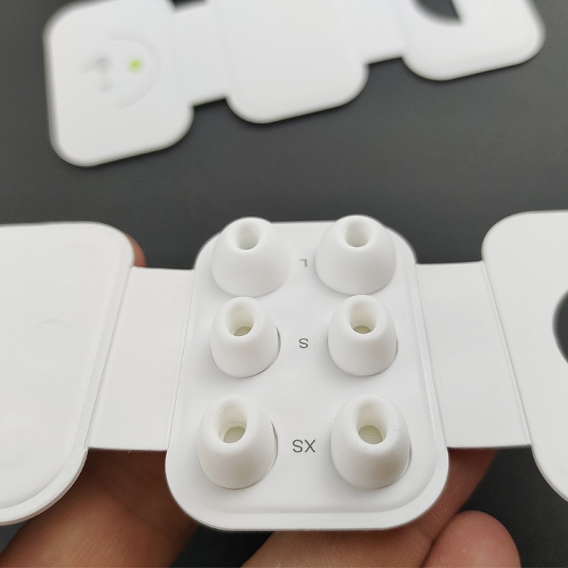 AirPods Pro 4P-A Ear Tip Case Holder Anti-Lost Silicone Ear Cap Paper for Small, Medium, and Large Sizes