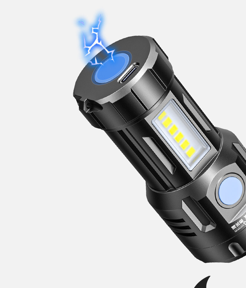 Takeaway Flashlight, Small, Portable, Strong Light, Outdoor, Multi-Functional, Magnetic, Super Bright, Durable, New Type, Rechargeable