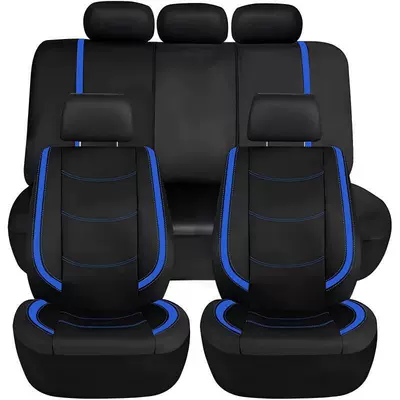 Universal seat cover Suitable for All Seasons, Five-Seater - blue-nine-piece-set