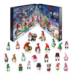 クロスボーダークリスマス降臨カレンダー24カウントダウンブラインドボックスセット樹脂工芸小人老人微景観置物