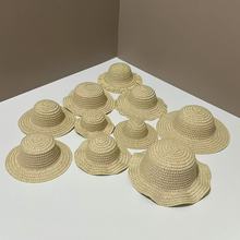 跨境热销猫咪狗狗草帽小香风迷你小帽子棉娃草帽玩偶玩具帽小草帽