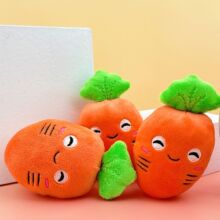 抖音爆款拔胡萝卜毛绒公仔小钥匙扣情侣闺蜜挂件丑萌创意玩偶批发