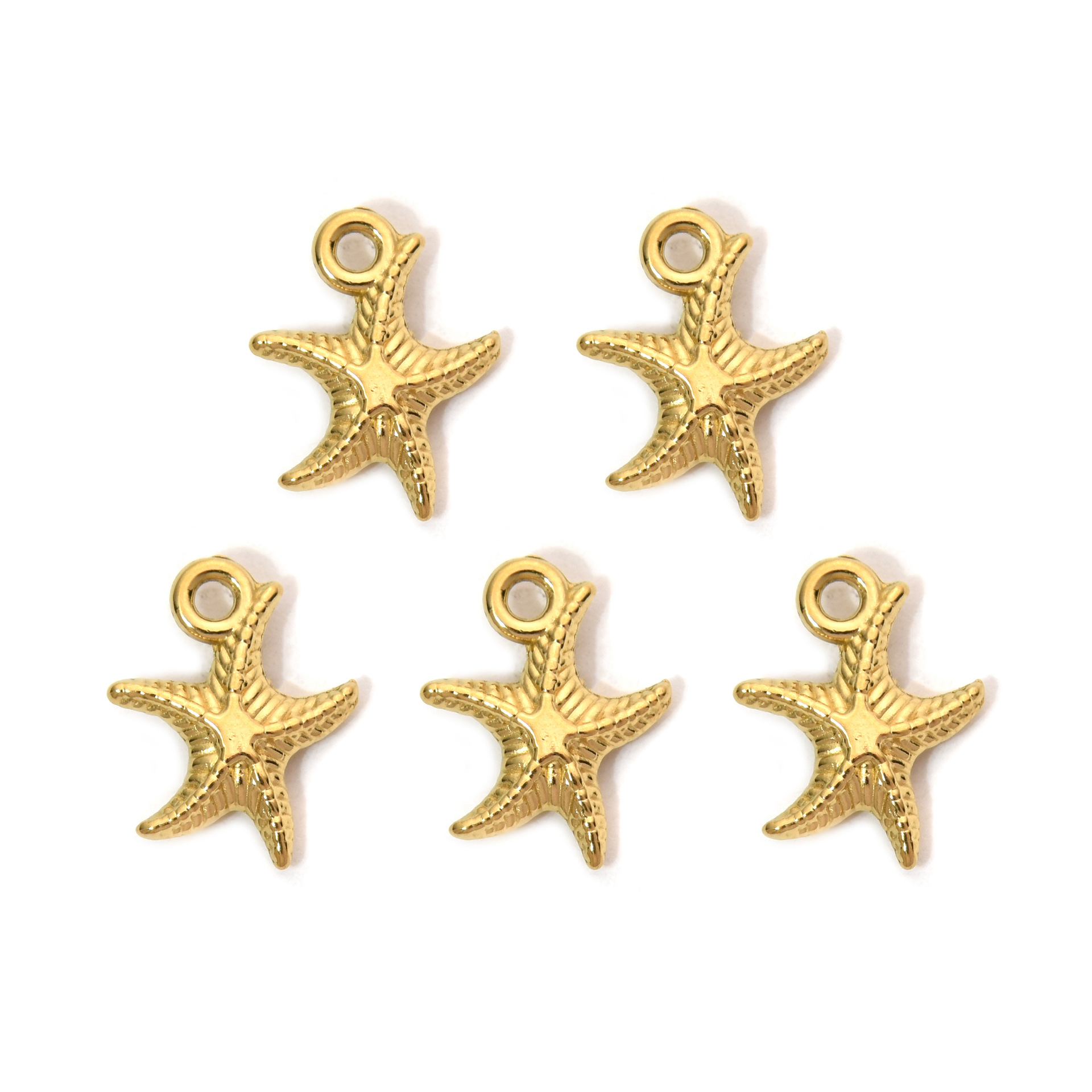 12g Weight Pendant Jewelry Making Type 10 PCS/Package 304 Stainless Steel Starfish Pendant
